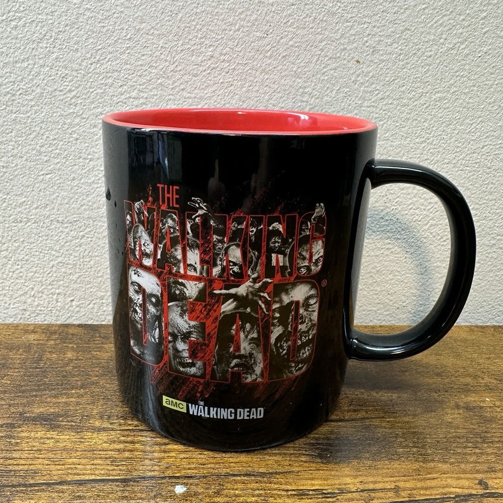 AMC The Walking Dead Just Funky Zombie Hidden 3D Bust Coffee Mug Black Red 2015